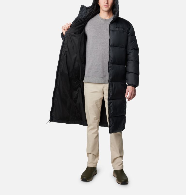 Black Men Columbia Puffect™ Long Puffer Jacket | 31661870