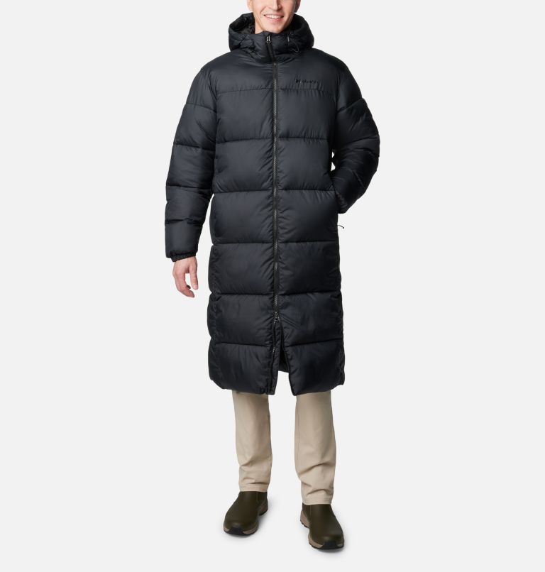 Black Men Columbia Puffect™ Long Puffer Jacket | 31661870