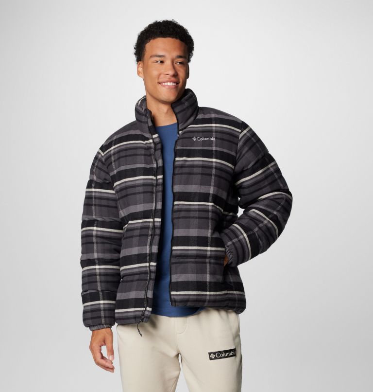 Black Men Columbia Puffect™ Printed Puffer Jacket | 91532360