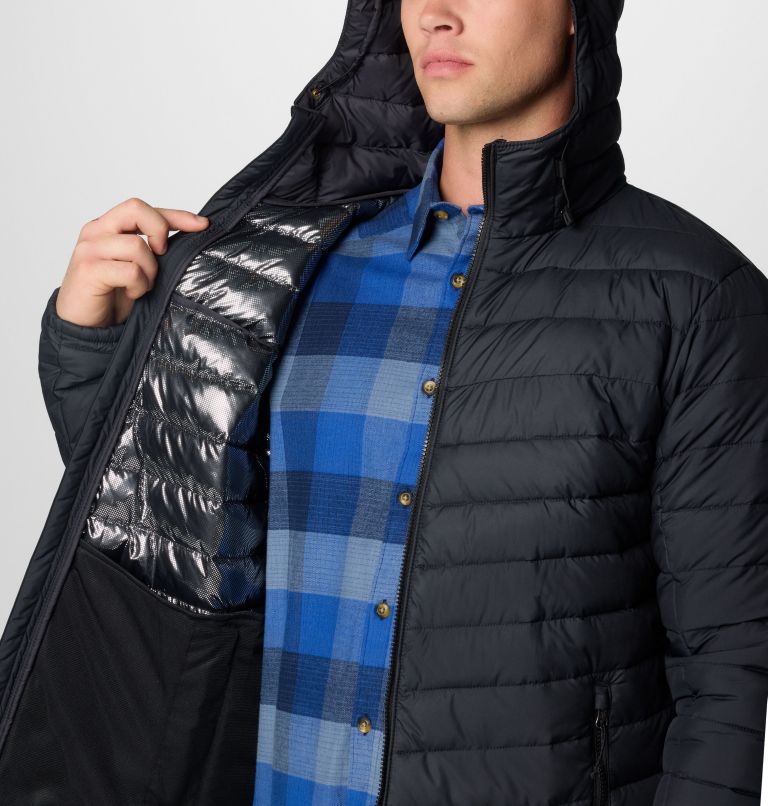 Black Men Columbia Slope Edge™ II Hooded Insulated Puffer Jacket | 81655638