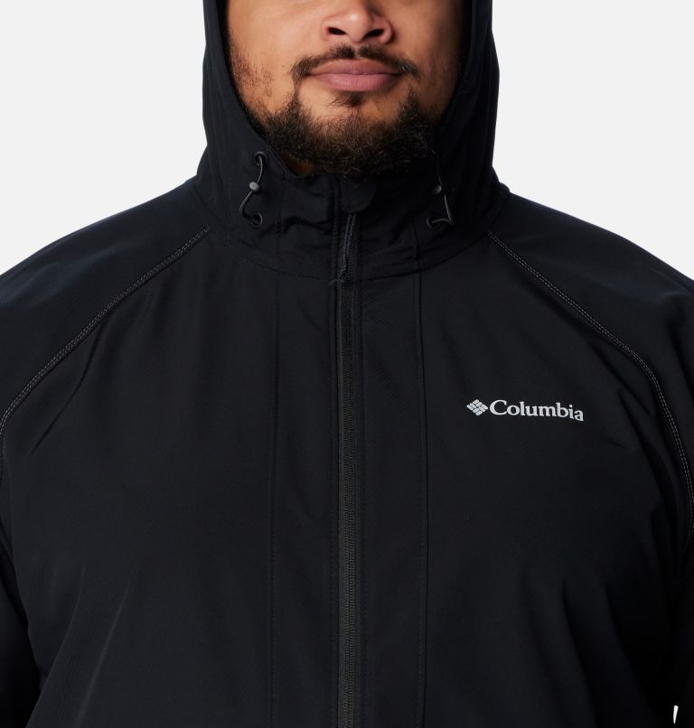 Black Men Columbia Tall Heights™ Hooded Softshell Extended Size Jackets | 73985216