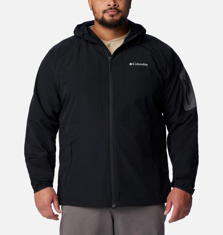 Black Men Columbia Tall Heights™ Hooded Softshell Extended Size Jackets | 73985216