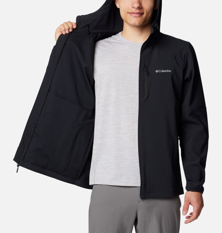 Black Men Columbia Tech™ Softshell Hooded Jackets | 68631019