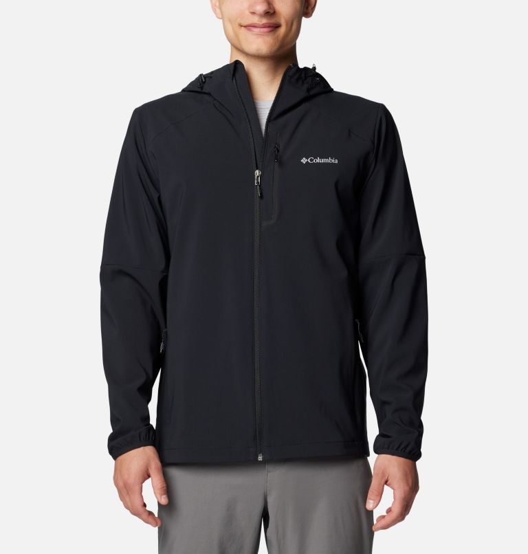 Black Men Columbia Tech™ Softshell Hooded Jackets | 68631019