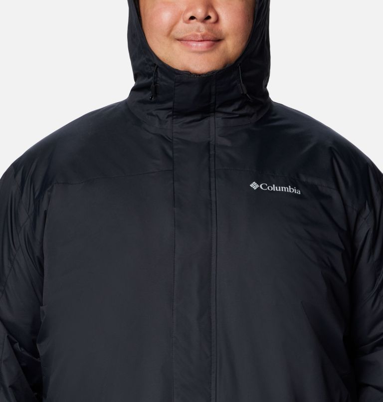 Black Men Columbia Tunnel Falls™ II 3-in-1 Waterproof Extended Size Jackets | 25810858