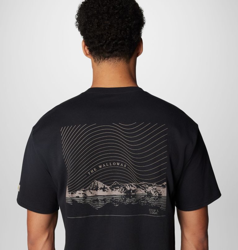 Black Men Columbia Wallowa™ Graphic T Shirts | 48164405