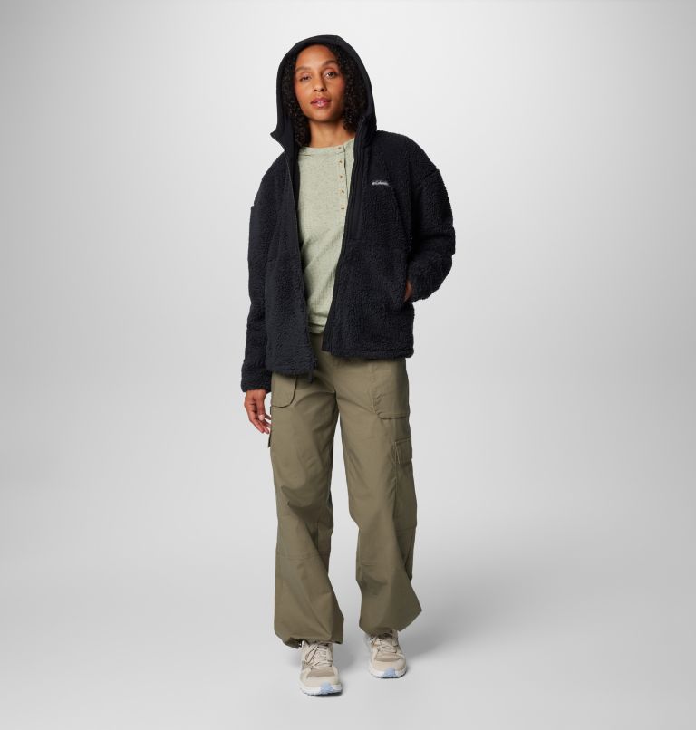 Black Women Columbia Boundless Discovery™ Hooded Sherpa Fleece Jackets | 25602254