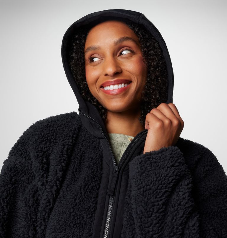 Black Women Columbia Boundless Discovery™ Hooded Sherpa Fleece Jackets | 25602254