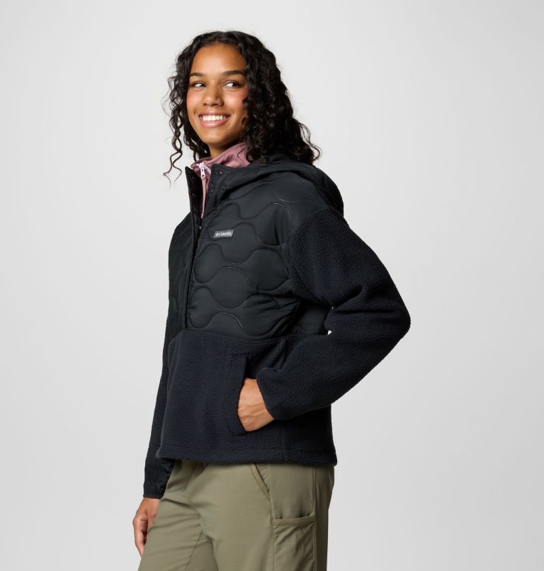 Black Women Columbia Cloud Point™ Hooded Hybrid Fleece | 50206566