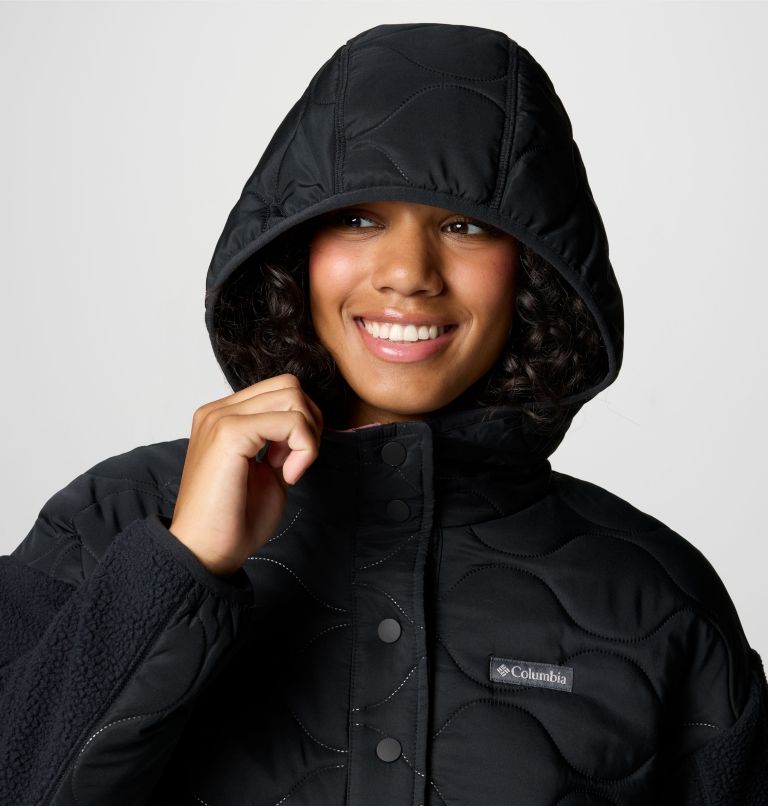 Black Women Columbia Cloud Point™ Hooded Hybrid Fleece | 50206566