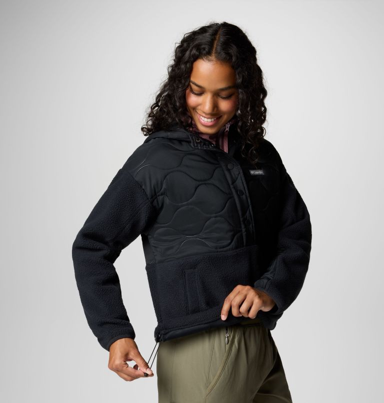 Black Women Columbia Cloud Point™ Hooded Hybrid Fleece | 50206566