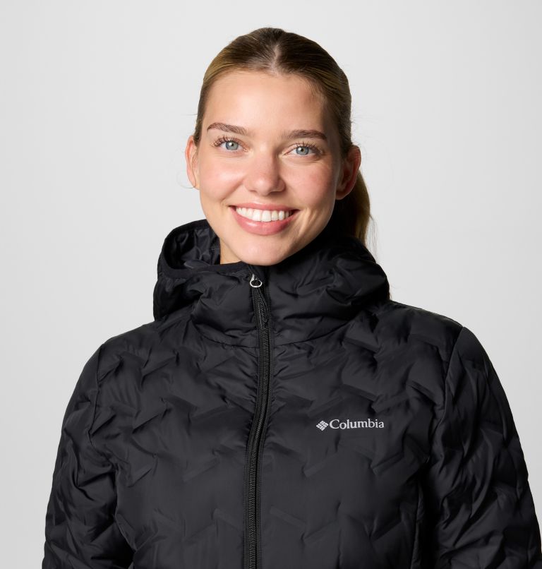 Black Women Columbia Delta Ridge™ II Down Hooded Puffer Jacket | 69854081