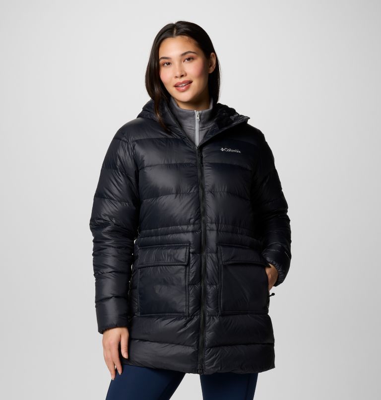 Black Women Columbia Harmony Falls™ Hooded Mid Down Puffer Jacket | 29894837