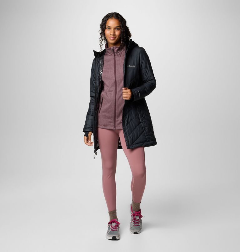 Black Women Columbia Heavenly™ Long Hooded Insulated Puffer Jacket | 13102207