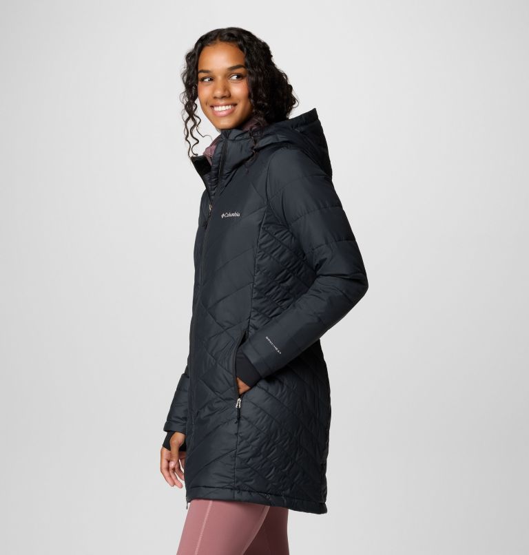 Black Women Columbia Heavenly™ Long Hooded Insulated Puffer Jacket | 13102207