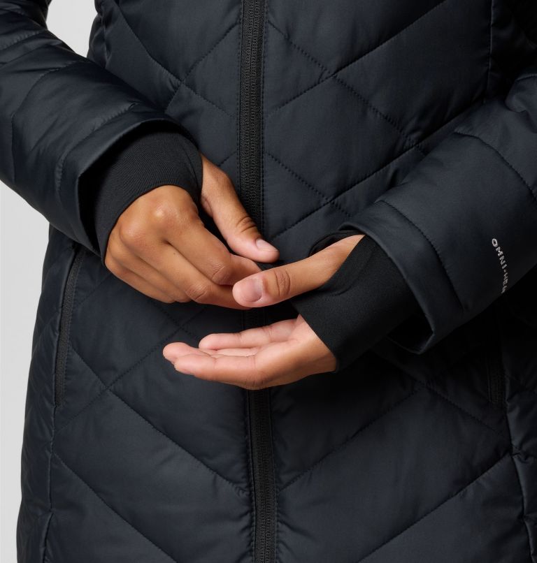 Black Women Columbia Heavenly™ Long Hooded Insulated Puffer Jacket | 13102207