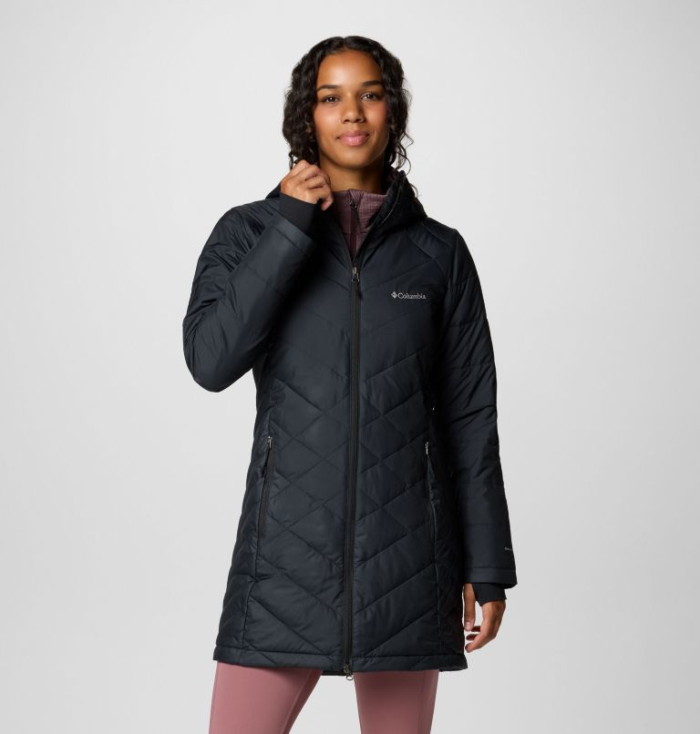 Black Women Columbia Heavenly™ Long Hooded Insulated Puffer Jacket | 13102207