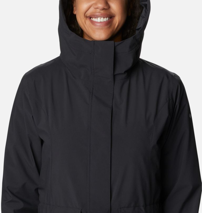 Black Women Columbia Here and There™ II Trench Waterproof Jackets | 46907699