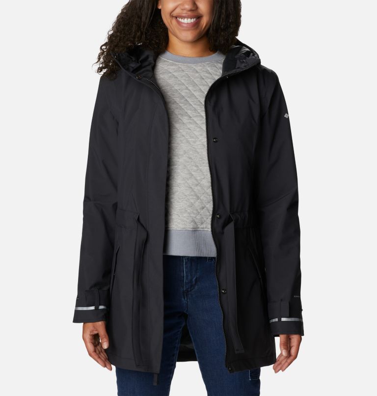 Black Women Columbia Here and There™ II Trench Waterproof Jackets | 46907699