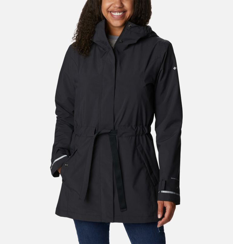 Black Women Columbia Here and There™ II Trench Waterproof Jackets | 46907699