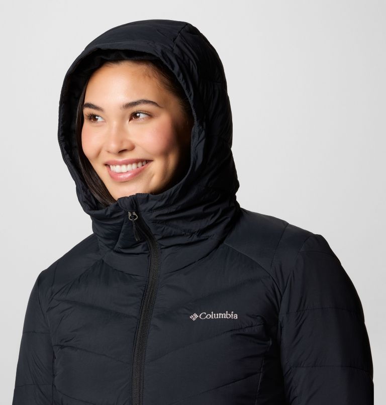 Black Women Columbia Joy Peak™ II Hooded Mid Insulated Puffer Jacket | 59539038