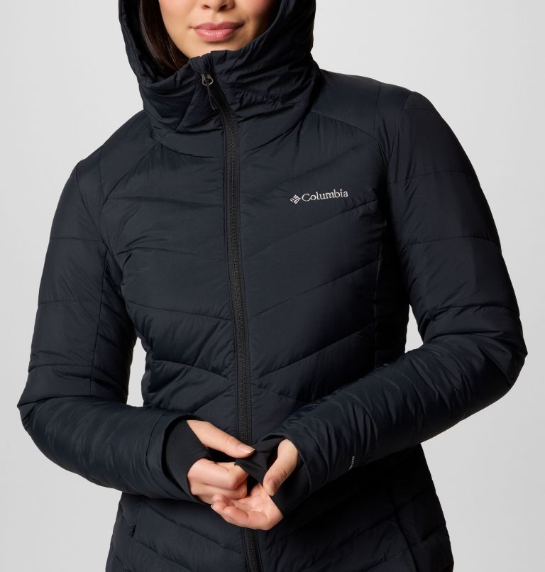 Black Women Columbia Joy Peak™ II Hooded Mid Insulated Puffer Jacket | 59539038