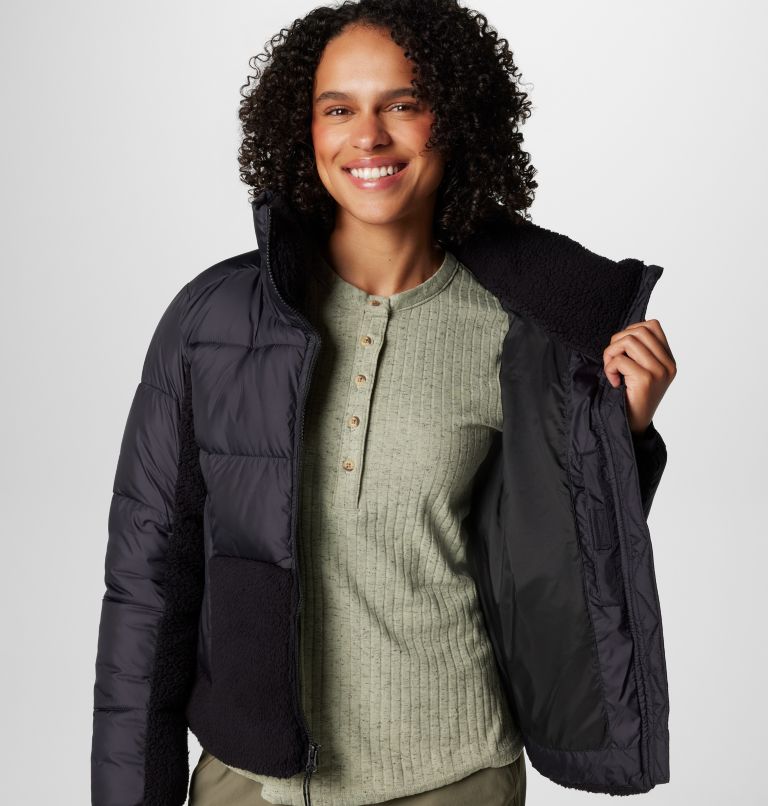 Black Women Columbia Leadbetter Point™ II Sherpa Hybrid Puffer Jacket | 19581140