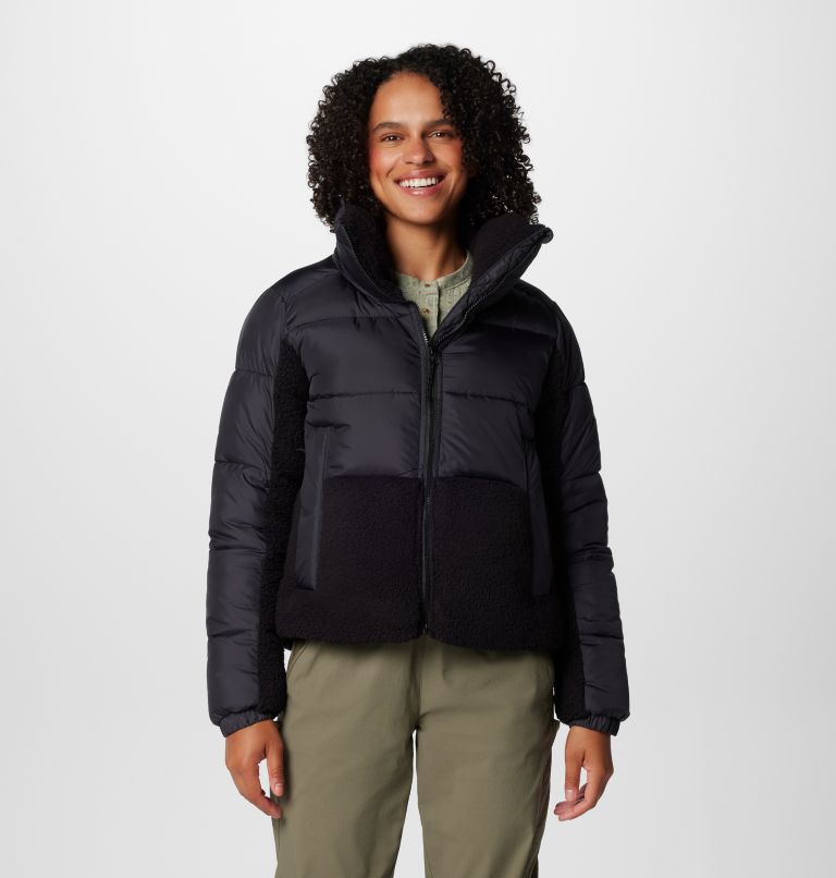 Black Women Columbia Leadbetter Point™ II Sherpa Hybrid Puffer Jacket | 19581140