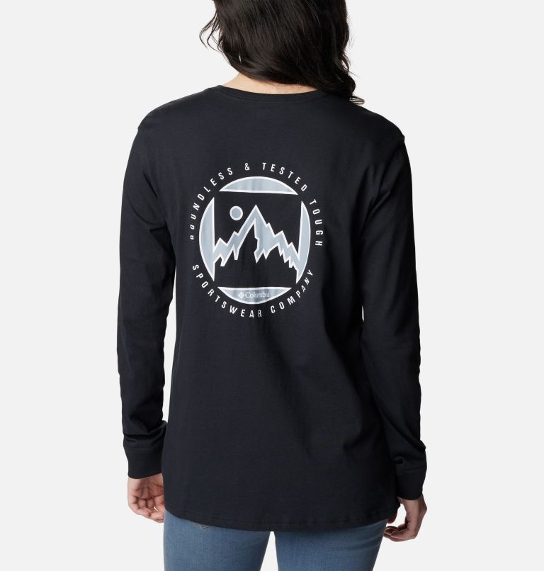 Black Women Columbia North Cascades™ Back Graphic Long Sleeve T Shirts | 57603048