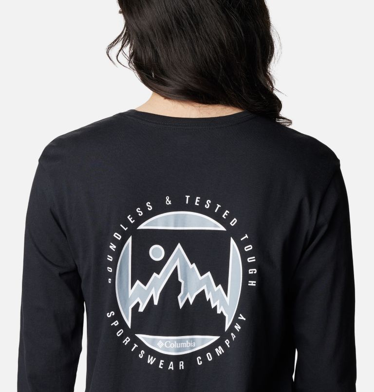 Black Women Columbia North Cascades™ Back Graphic Long Sleeve T Shirts | 57603048