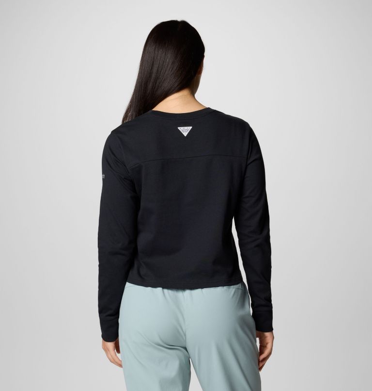 Black Women Columbia PFG Open Water™ Long Sleeve T Shirts | 34800595