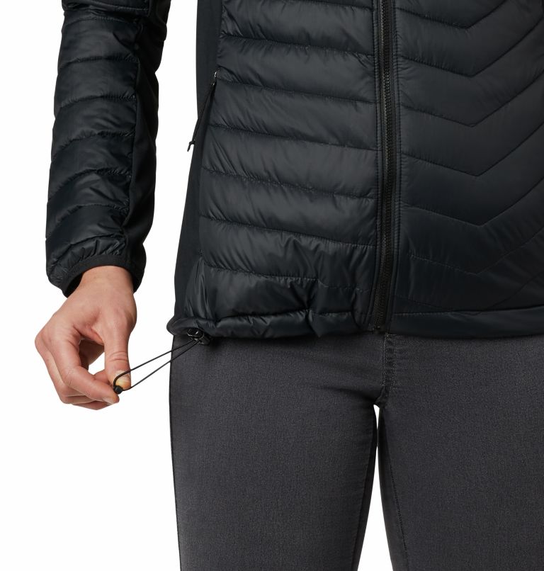 Black Women Columbia Powder Lite™ Hybrid Hooded Puffer Jacket | 89036033