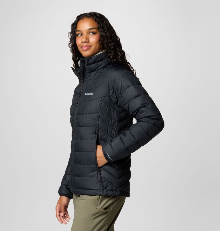 Black Women Columbia Powder Lite™ II Hooded Insulated Puffer Jacket | 42656021