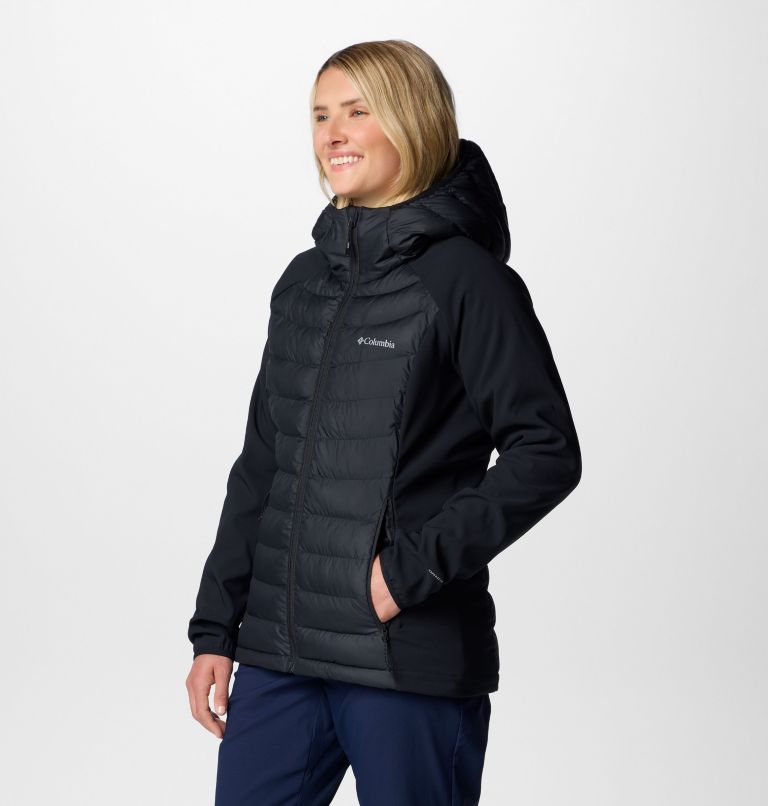 Black Women Columbia Powder Lite™ II Insulated Hybrid Hooded Puffer Jacket | 80615223