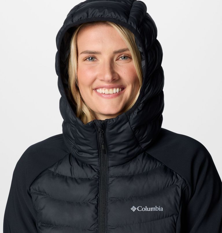 Black Women Columbia Powder Lite™ II Insulated Hybrid Hooded Puffer Jacket | 80615223