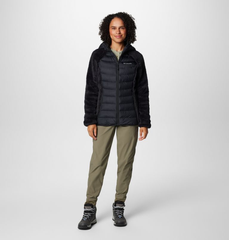 Black Women Columbia Powder Lite™ II Sherpa Hybrid Fleece Puffer Jacket | 45351752