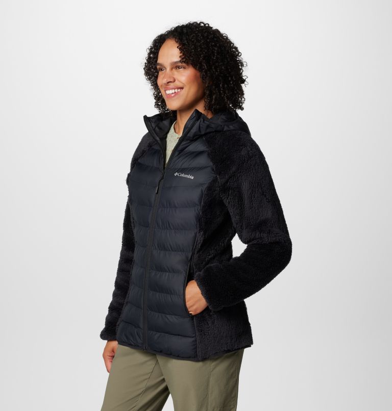 Black Women Columbia Powder Lite™ II Sherpa Hybrid Fleece Puffer Jacket | 45351752