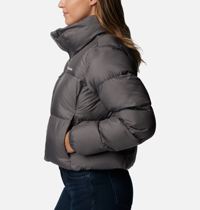 Black Women Columbia Puffect™ Cropped Puffer Jacket | 63781813