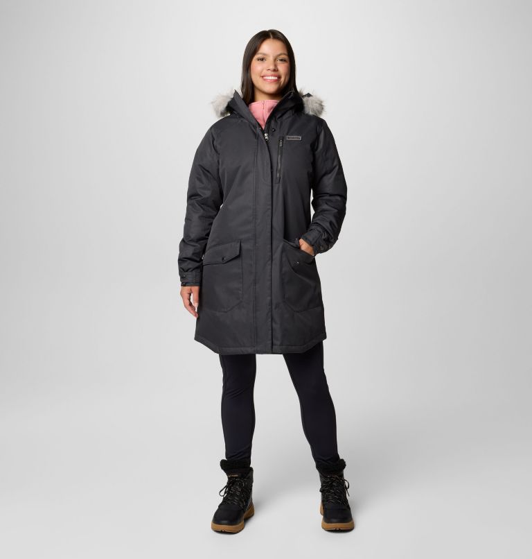 Black Women Columbia Suttle Mountain™ Long Synthetic Down Parka | 59836897