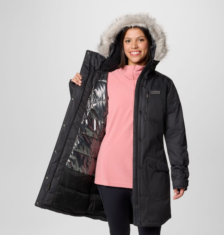 Black Women Columbia Suttle Mountain™ Long Synthetic Down Parka | 59836897