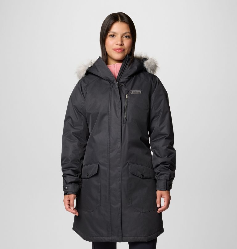 Black Women Columbia Suttle Mountain™ Long Synthetic Down Parka | 59836897