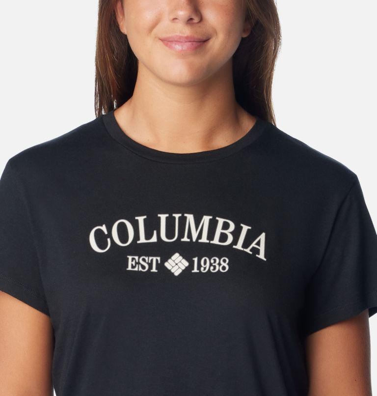 Black Women Columbia Trek™ Casual Graphic T Shirts | 73173212