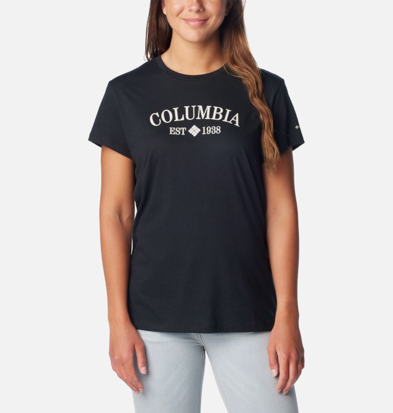 Black Women Columbia Trek™ Casual Graphic T Shirts | 73173212