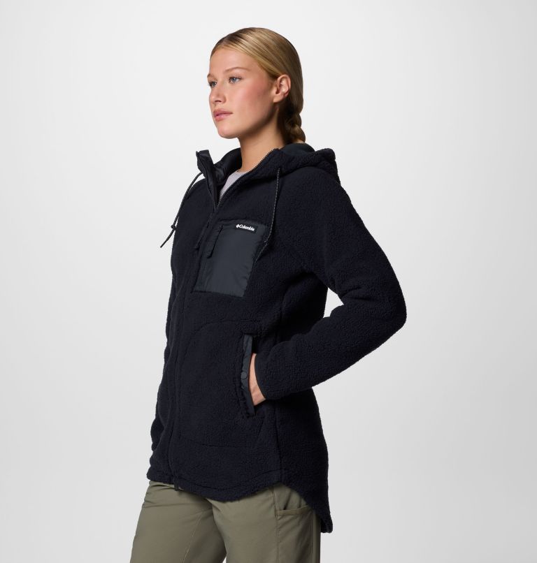 Black Women Columbia Winter Warmth™ Hooded Sherpa Fleece Jackets | 79932177