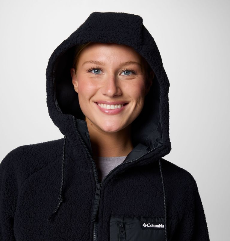 Black Women Columbia Winter Warmth™ Hooded Sherpa Fleece Jackets | 79932177