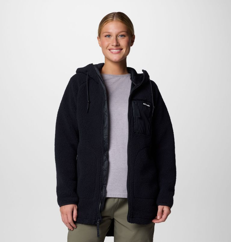 Black Women Columbia Winter Warmth™ Hooded Sherpa Fleece Jackets | 79932177