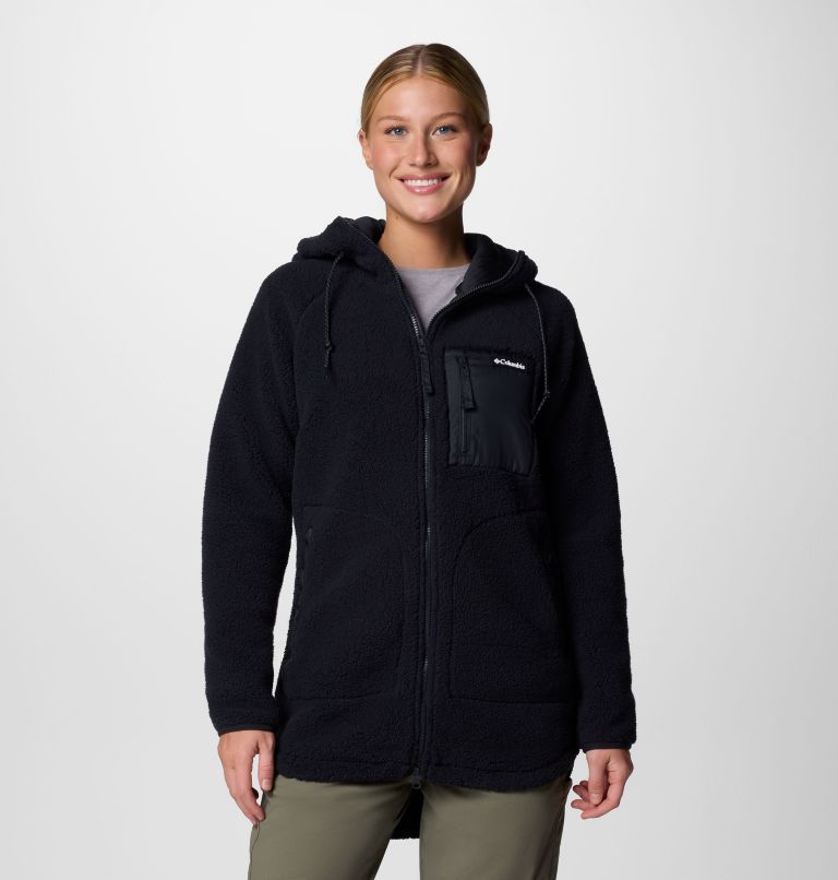 Black Women Columbia Winter Warmth™ Hooded Sherpa Fleece Jackets | 79932177