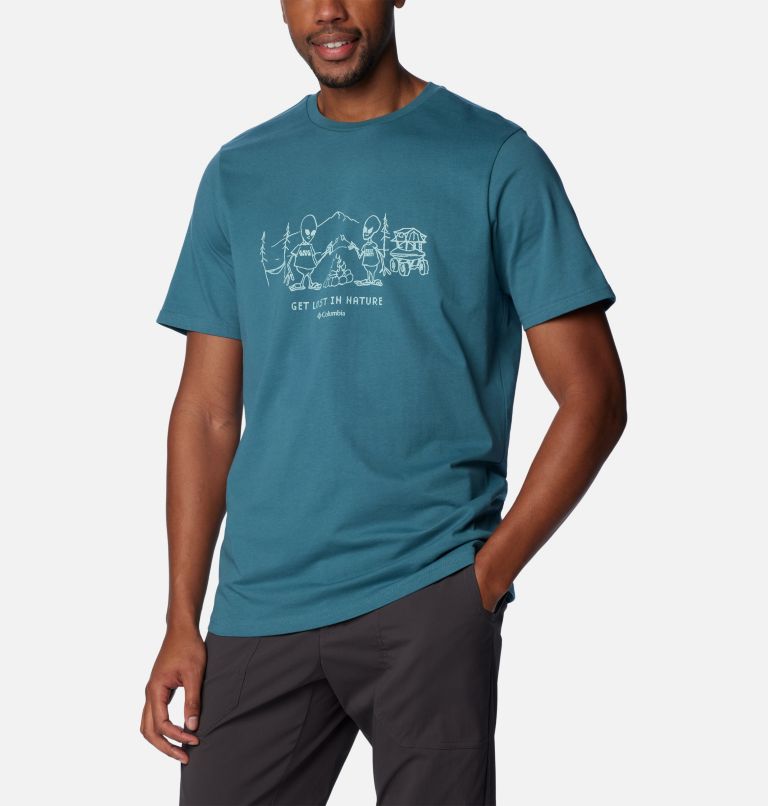 Blue Men Columbia Explorers Canyon™ T Shirts | 87201278