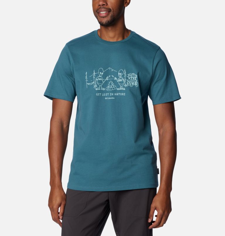 Blue Men Columbia Explorers Canyon™ T Shirts | 87201278