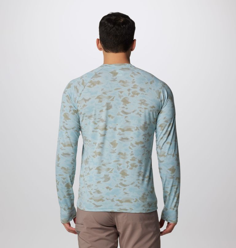 Blue Men Columbia PFG Uncharted™ Technical Long Sleeve T Shirts | 97411685